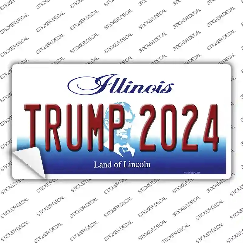LP-12228s-S Trump 2024 Illinois Novelty Sticker Decal - Small