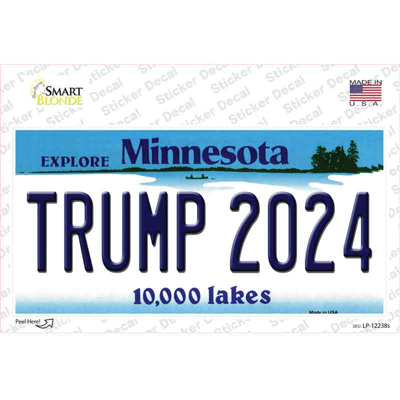 LP-12238s-M Trump 2024 Minnesota Novelty Sticker Decal - Medium