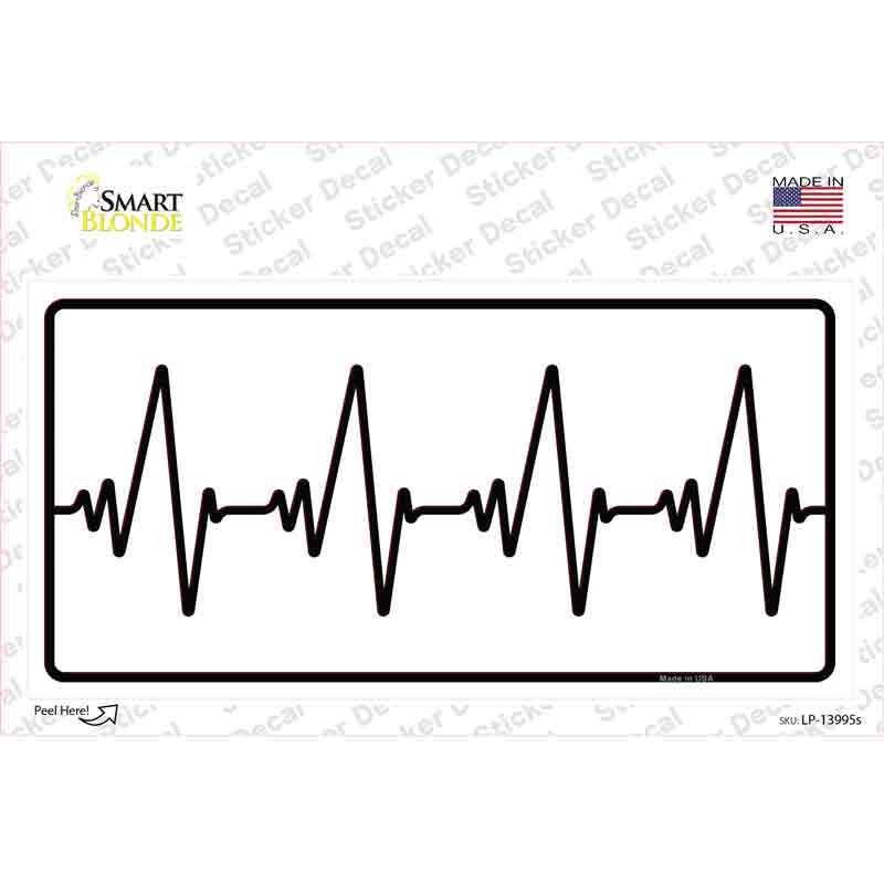 LP-13995s-M Heart Beats Novelty Sticker Decal - Medium