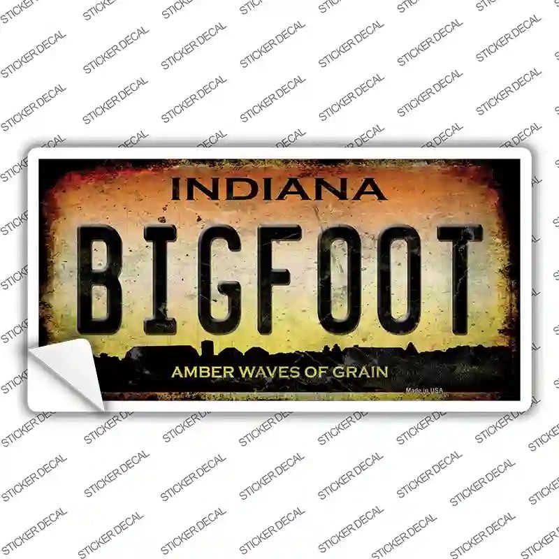 LP-14007s-S Bigfoot Indiana Novelty Sticker Decal - Small