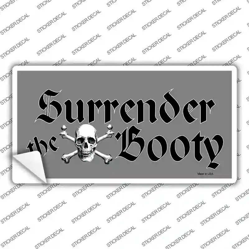 LP-1120s-L Surrender the Booty Novelty Sticker Decal - Large