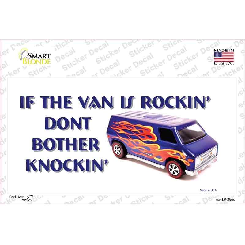 LP-296s-M If Vans Rocking Novelty Sticker Decal - Medium
