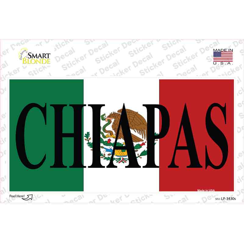 LP-3430s-M Chiapas Novelty Sticker Decal - Medium