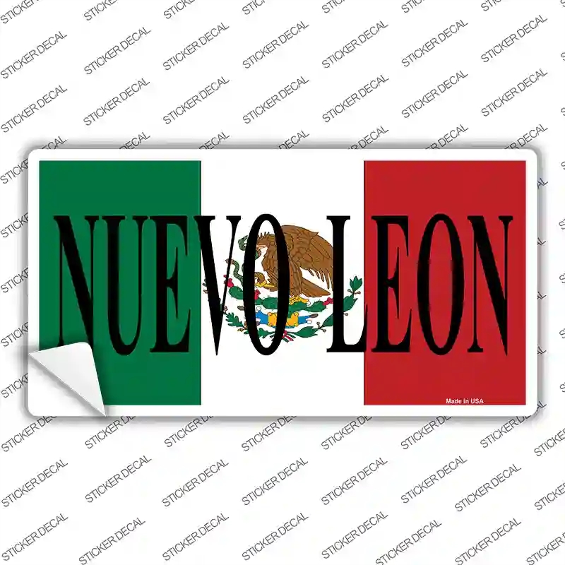 LP-3446s-L Nuevo Leon Mexico Background Novelty Sticker Decal - Large