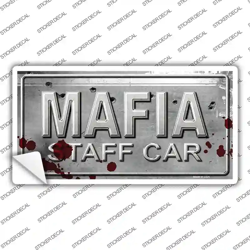 LP-351s-L Mafia Staff Car Novelty Sticker Decal - Large
