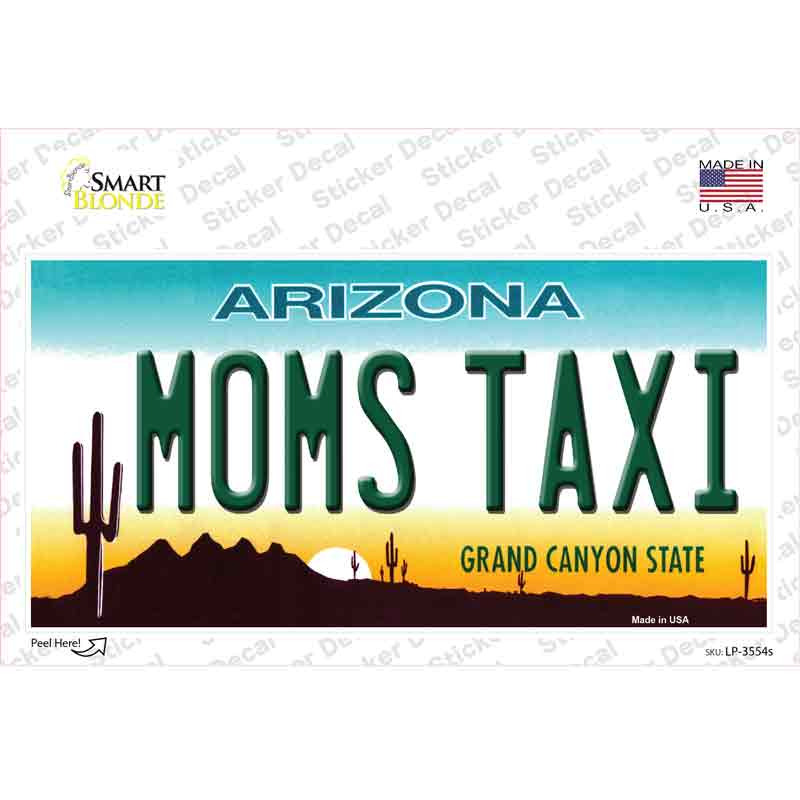 LP-3554s-M Moms Taxi Arizona Novelty Sticker Decal - Medium