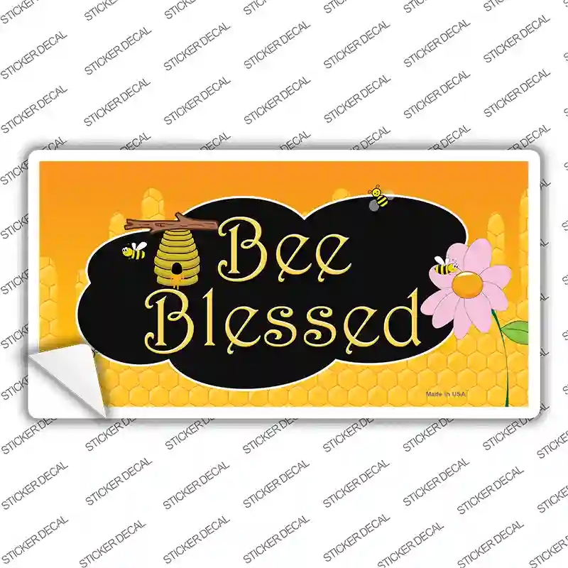 LP-11722s-L Bee Blessed Honey Hive Novelty Sticker Decal - Large