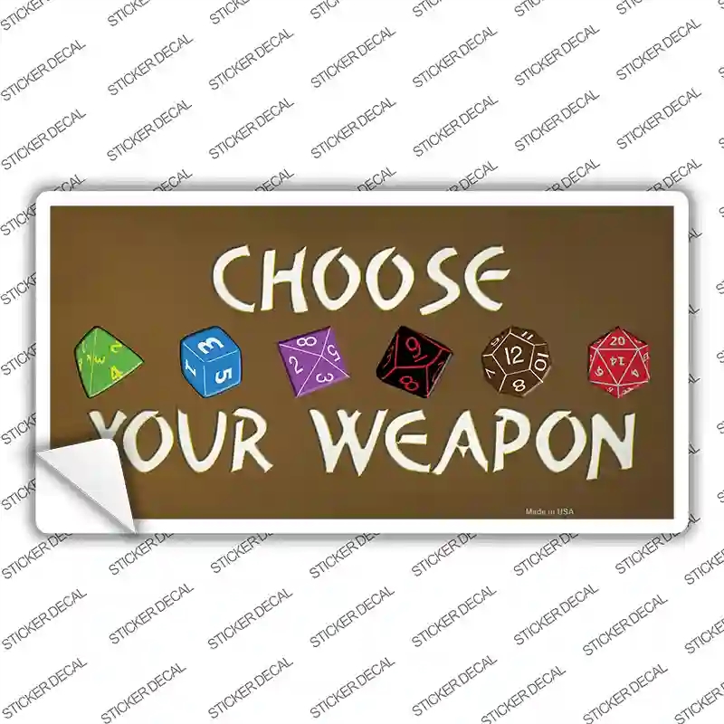 LP-13751s-L Choose Your Weapon Novelty Sticker Decal - Large