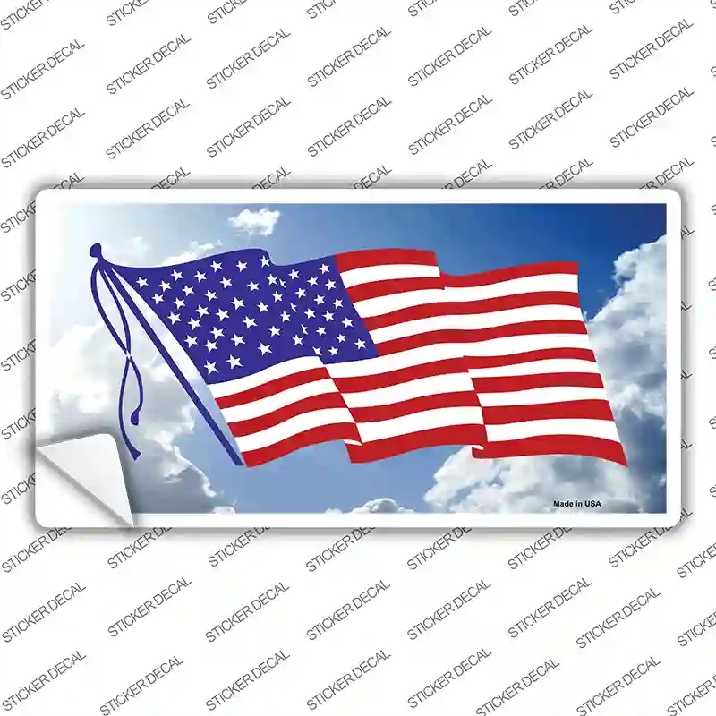 LP-1211s-S American Flag Cloud Novelty Sticker Decal - Small