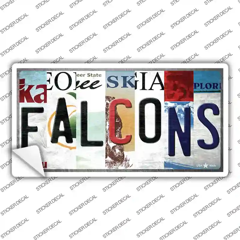 LP-13168s-L Falcons Strip Art Novelty Sticker Decal - Large
