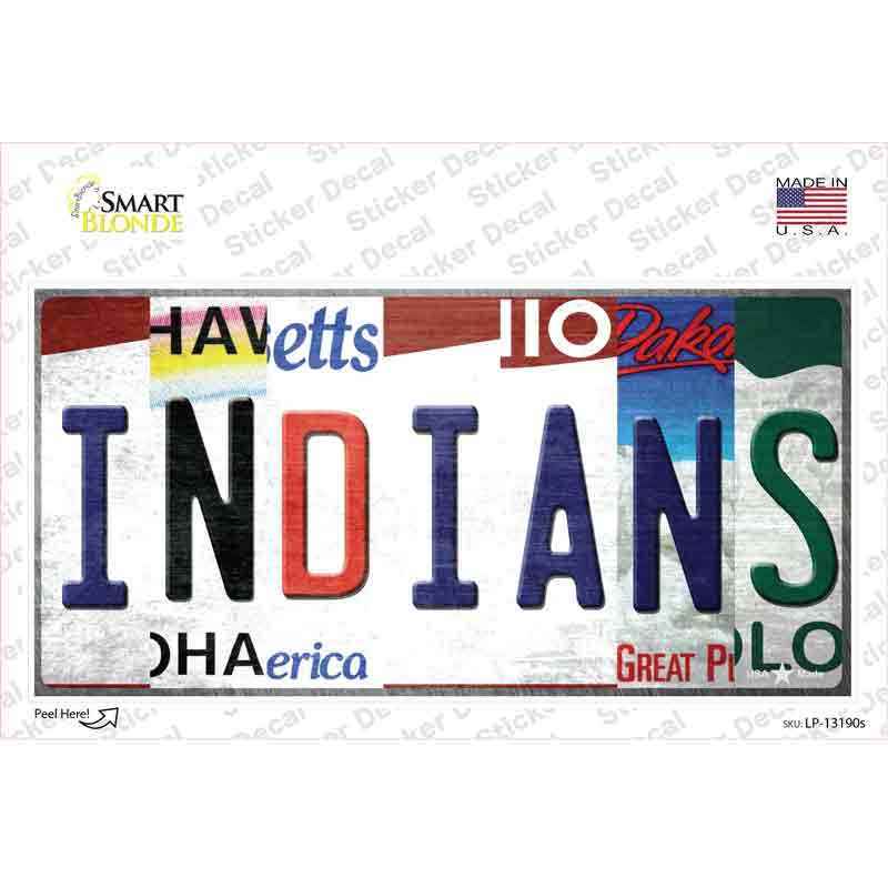LP-13190s-M Indians Strip Art Novelty Sticker Decal - Medium