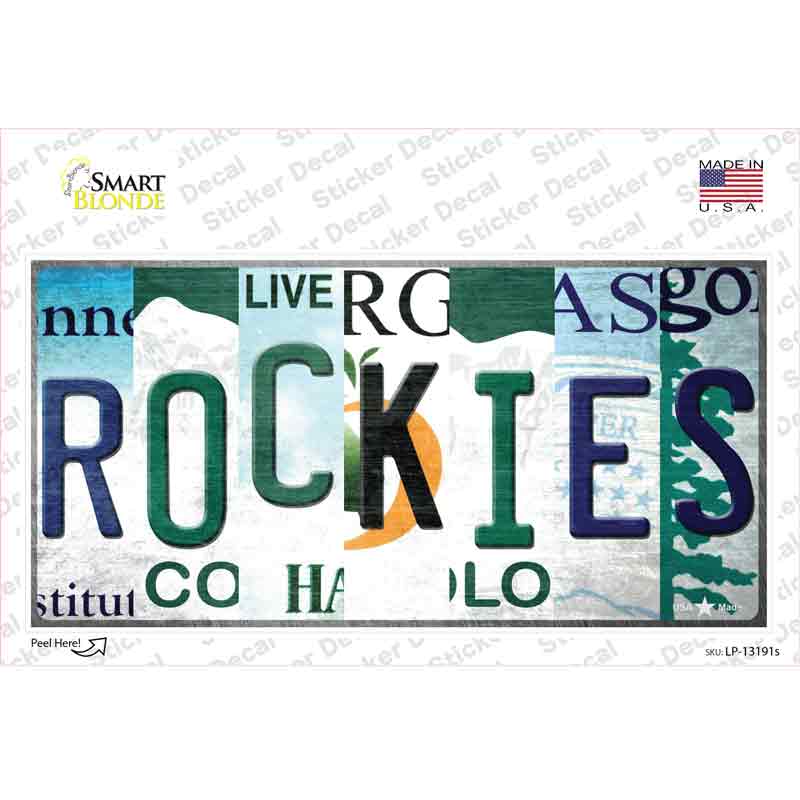 LP-13191s-M Rockies Strip Art Novelty Sticker Decal - Medium