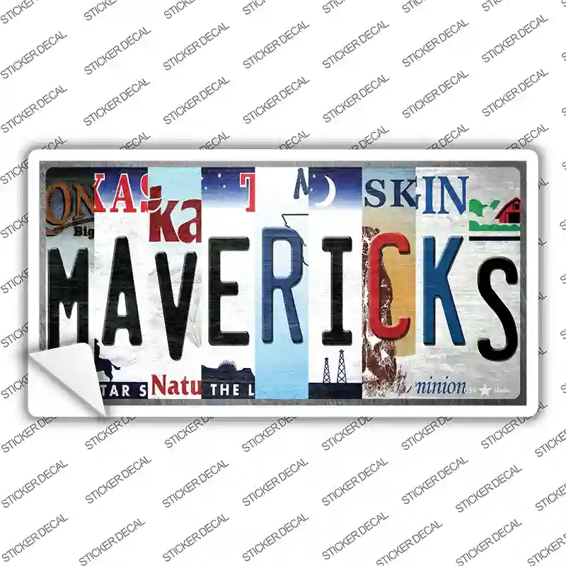 LP-13217s-L Mavericks Strip Art Novelty Sticker Decal - Large