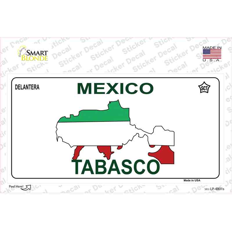 LP-4801s-M Tabasco Mexico Novelty Sticker Decal - Medium
