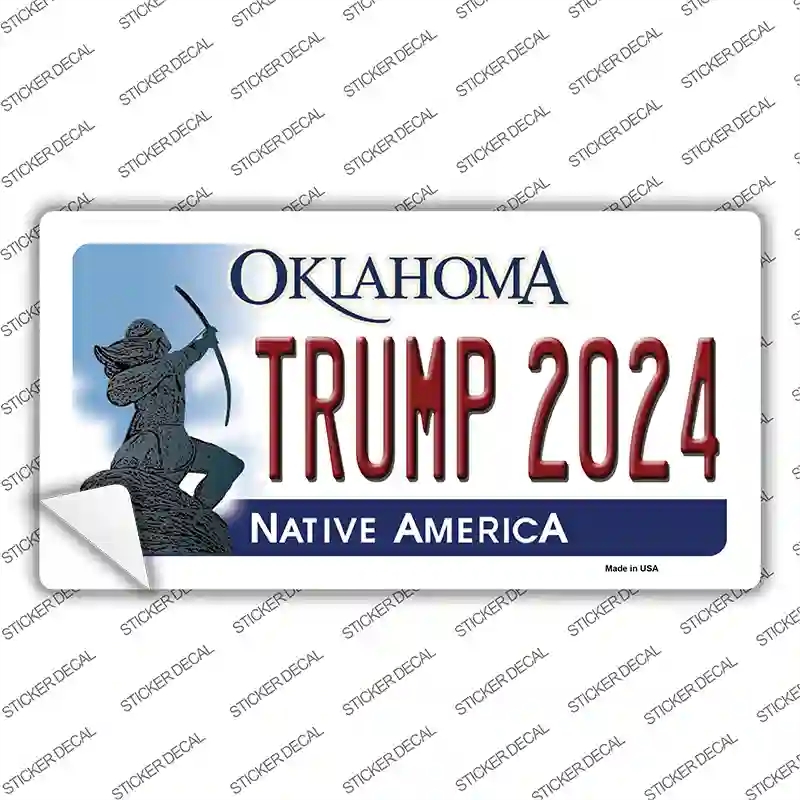 LP-12249s-XL Trump 2024 Oklahoma Novelty Sticker Decal - Extra Large