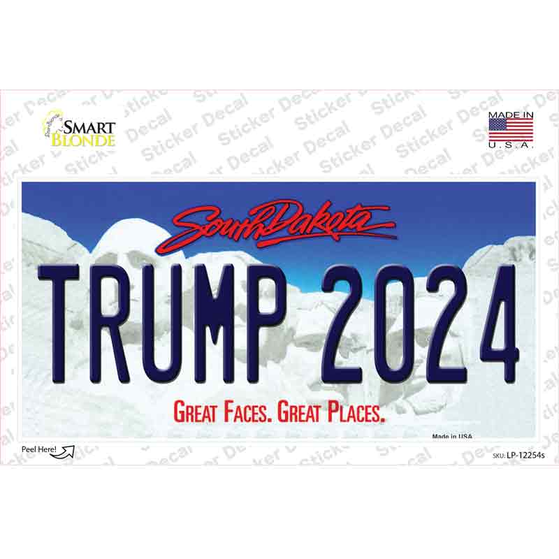 LP-12254s-M Trump 2024 South Dakota Novelty Sticker Decal - Medium