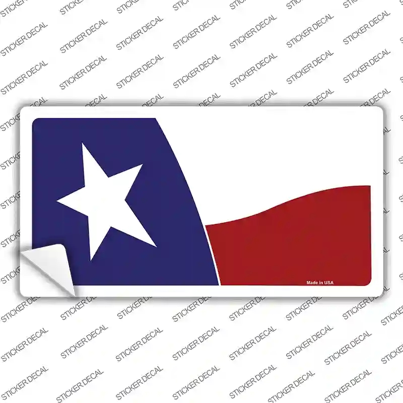 LP-533s-L Texas State Flag Waving Novelty Sticker Decal - Large