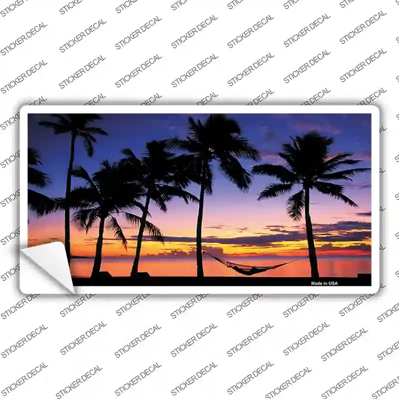 LP-557s-L Sunset Hammock Novelty Sticker Decal - Large