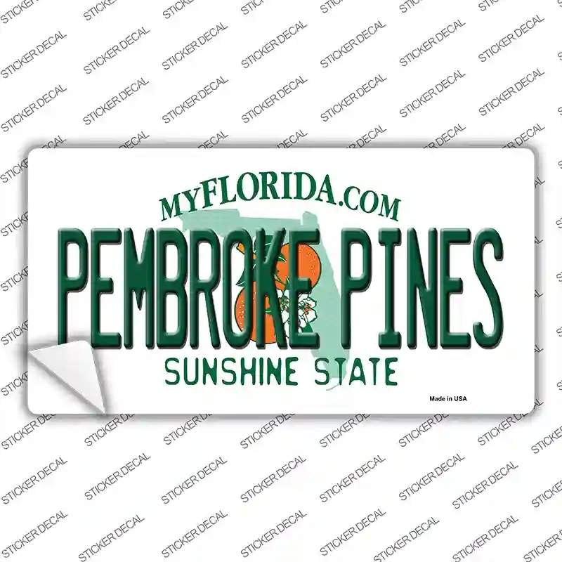 LP-6009s-L Pembroke Pines Florida Novelty Sticker Decal - Large