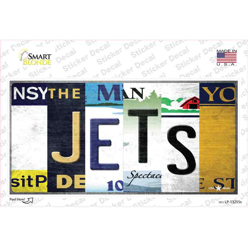 LP-13255s-M Jets Strip Art Novelty Sticker Decal - Medium