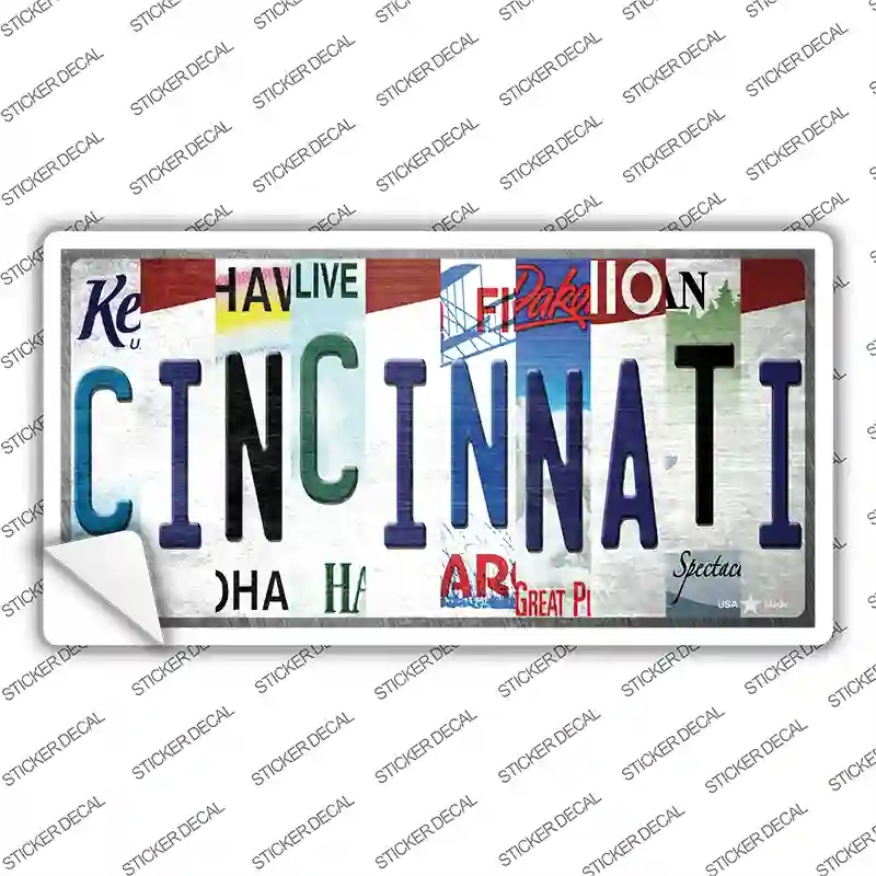LP-13274s-S Cincinnati Strip Art Novelty Sticker Decal - Small