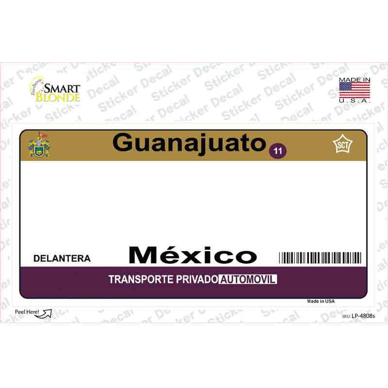 LP-4808s-M Guanajuato Mexico Novelty Sticker Decal - Medium
