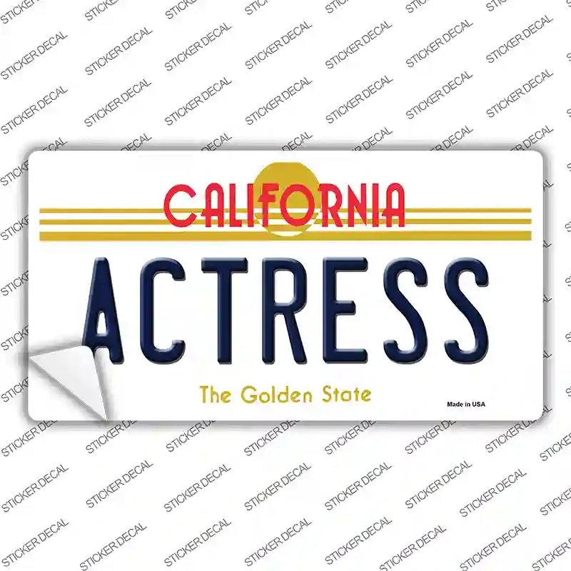 LP-4898s-L Actress California Novelty Sticker Decal - Large