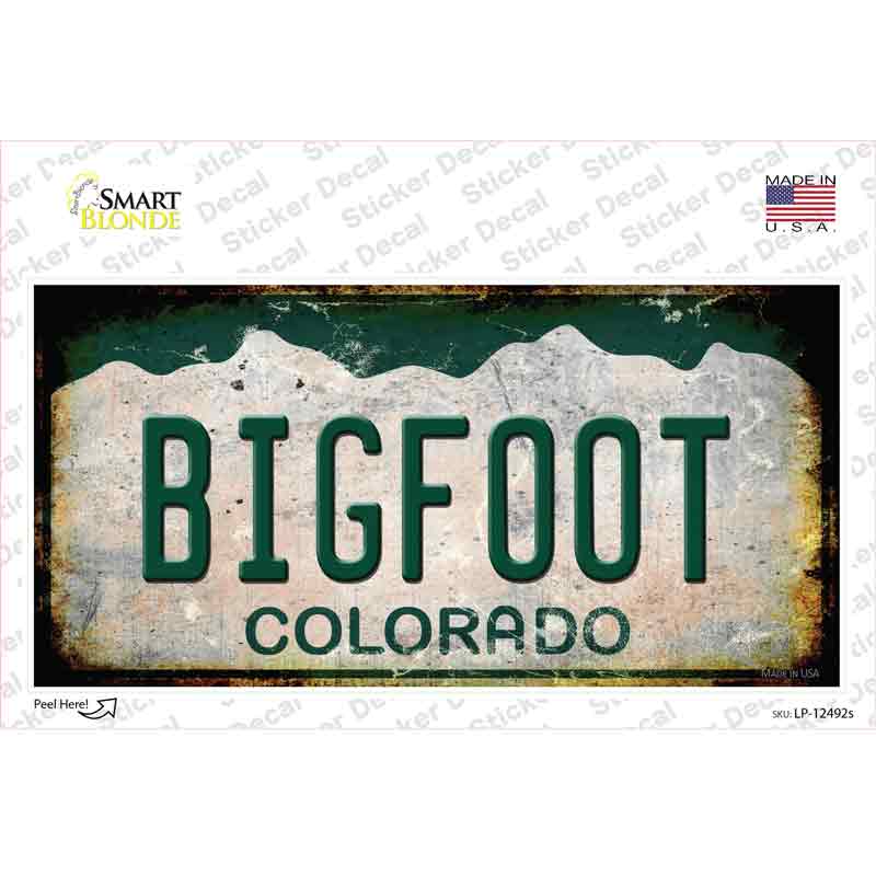 LP-12492s-M Bigfoot Colorado Novelty Sticker Decal - Medium