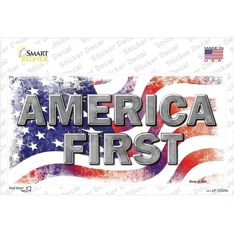 LP-12520s-M America First Novelty Sticker Decal - Medium