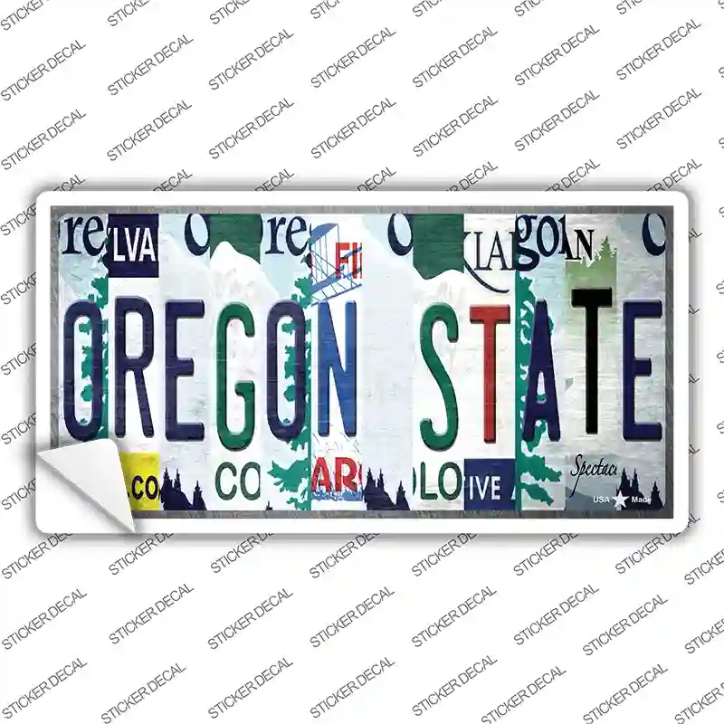 LP-13295s-S Oregon State Strip Art Novelty Sticker Decal - Small