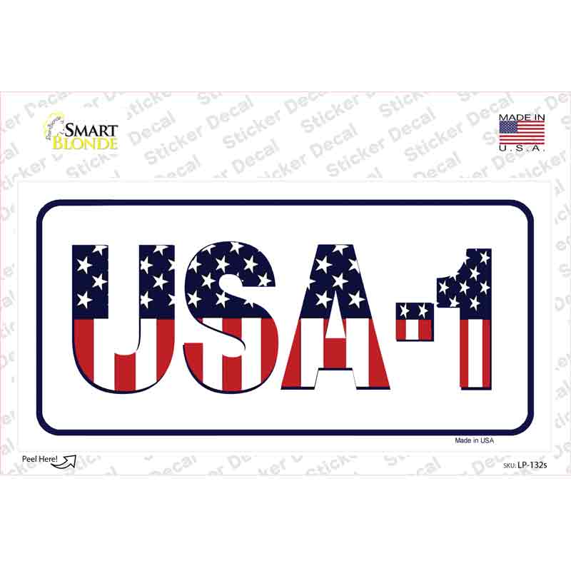 LP-132s-M USA 1 Novelty Sticker Decal - Medium