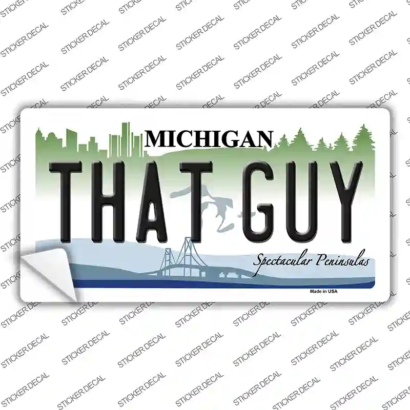 LP-6123s-L That Guy Michigan Novelty Sticker Decal - Large