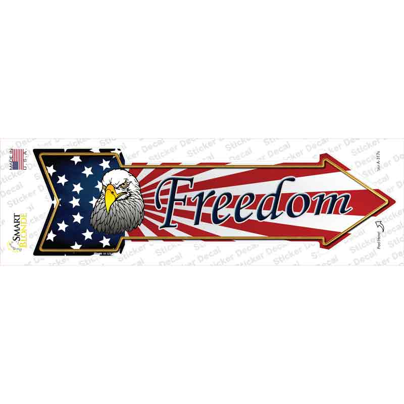 A-317s-M Freedom Novelty Arrow Sticker Decal - Medium