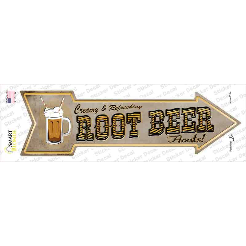 A-355s-M Root Beer Novelty Arrow Sticker Decal - Medium