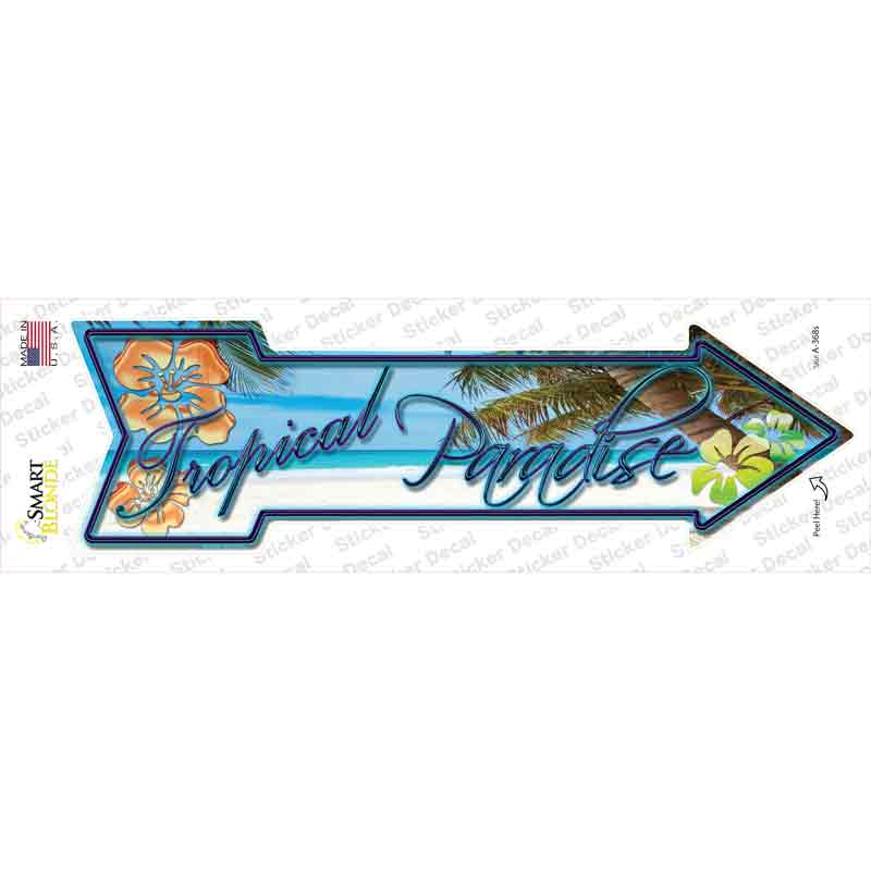A-368s-M Tropical Paradise Novelty Arrow Sticker Decal - Medium
