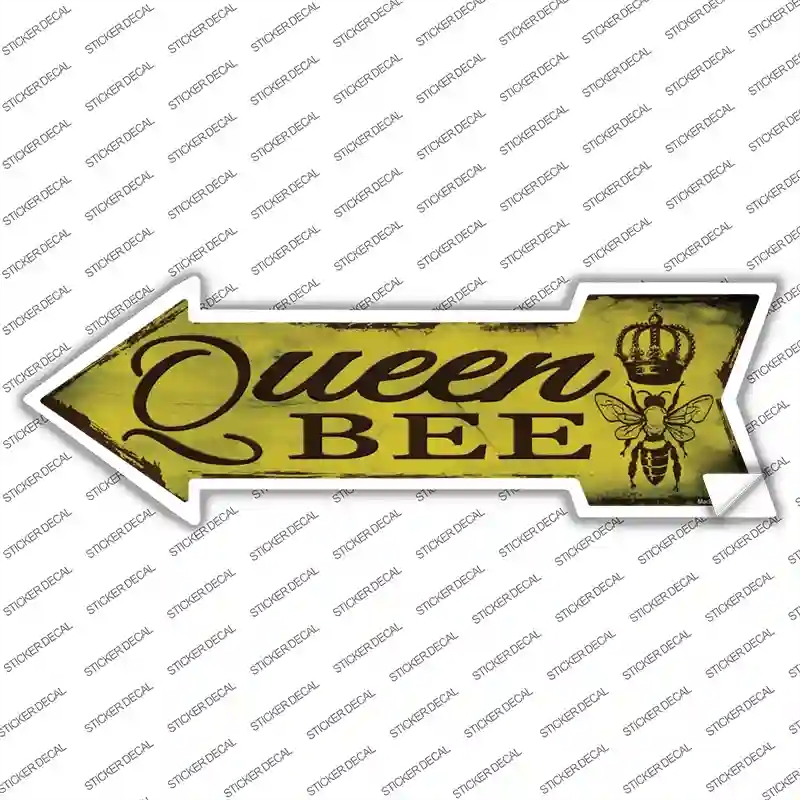 A-386s-S Queen Bee Novelty Arrow Sticker Decal - Small