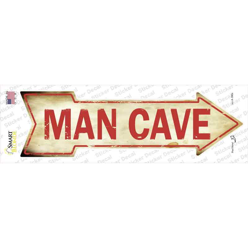 A-390s-M Man Cave Novelty Arrow Sticker Decal - Medium
