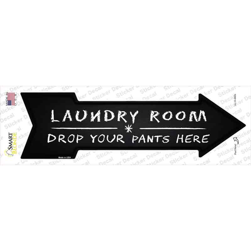 A-660s-M Laundry Room Novelty Arrow Sticker Decal - Medium