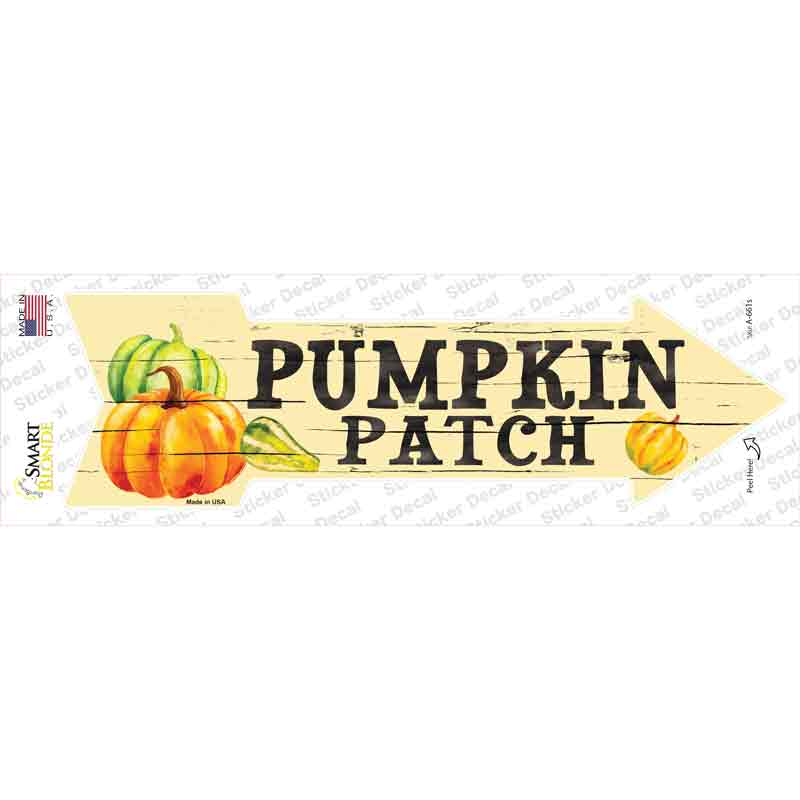 A-661s-M Pumpkin Patch Novelty Arrow Sticker Decal - Medium