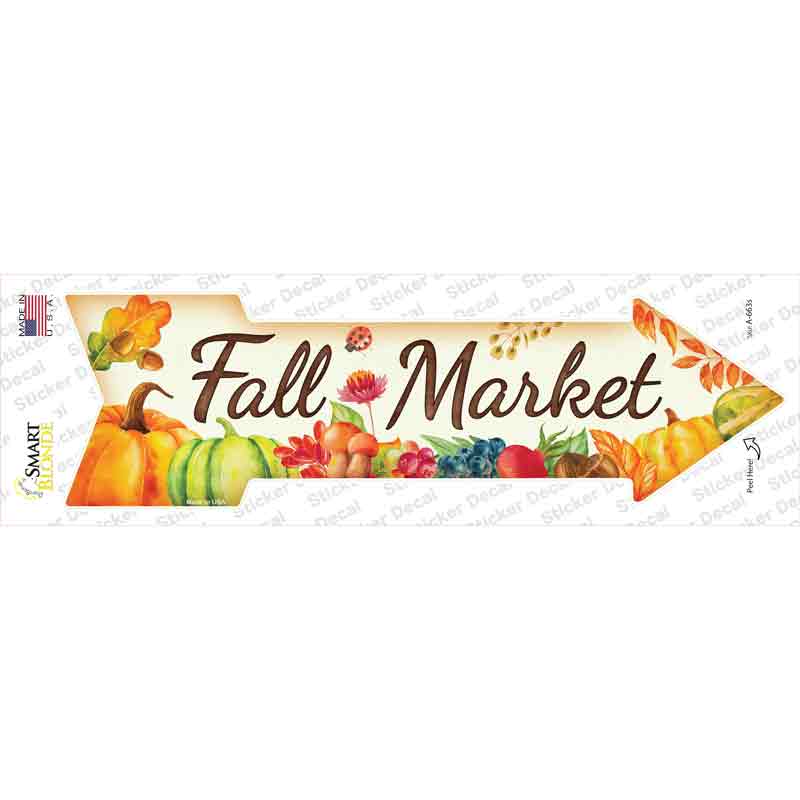 A-663s-M Fall Market Novelty Arrow Sticker Decal - Medium