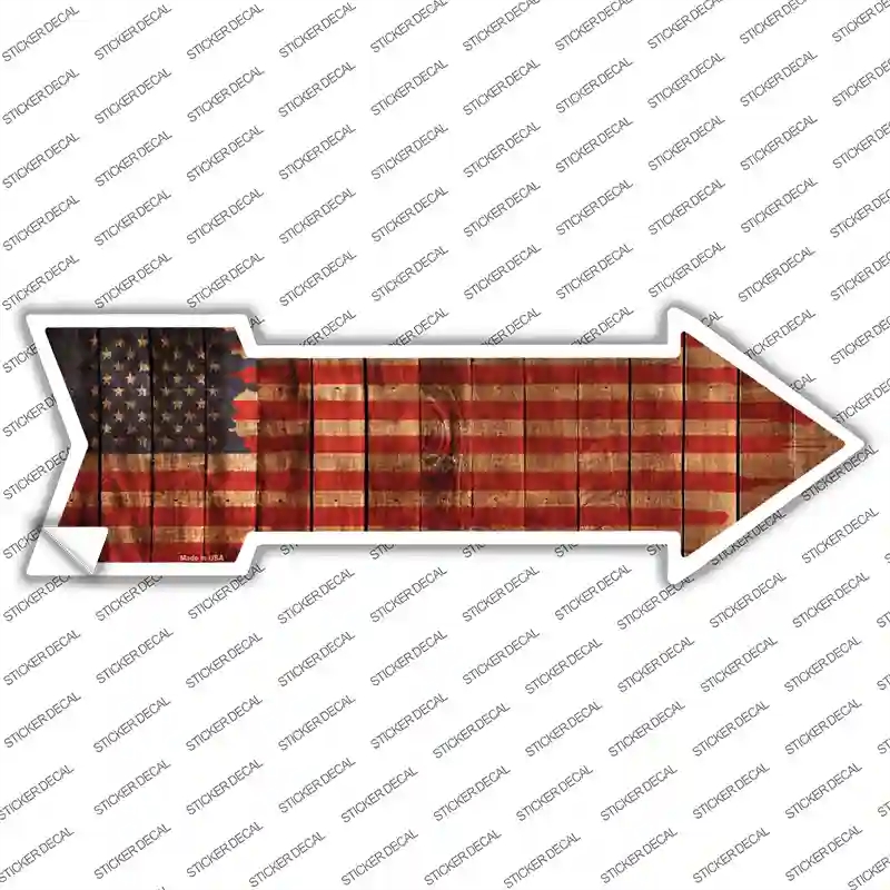 A-634s-S American Flag Painted Novelty Arrow Sticker Decal - Small