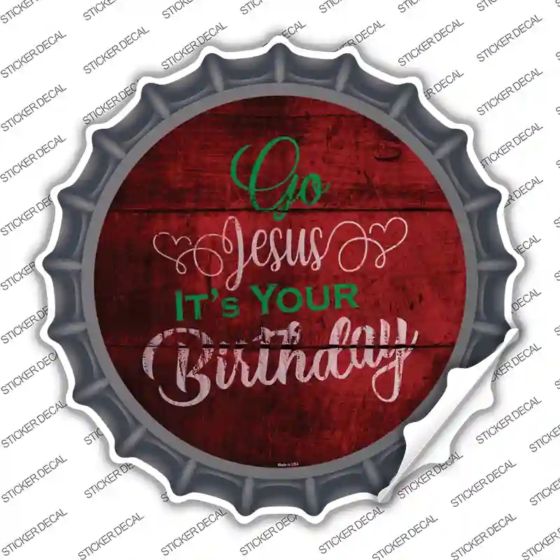 BC-1002s-S Go Jesus Novelty Bottle Cap Sticker Decal - Small
