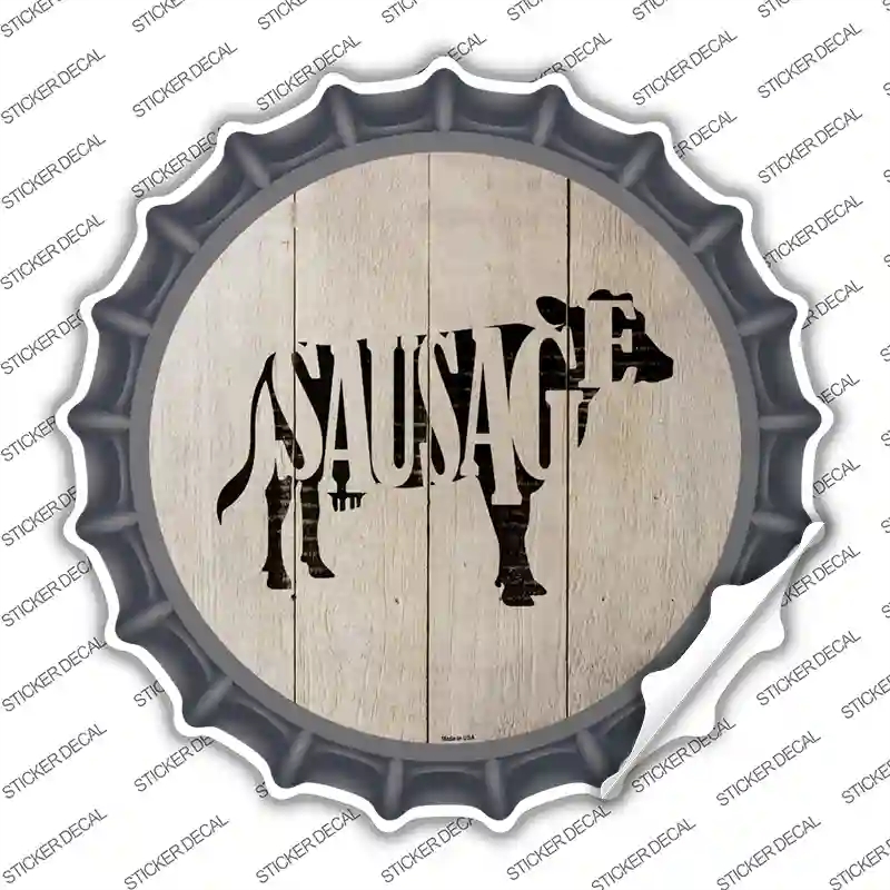 BC-1069s-L Cows Make Sausage Novelty Bottle Cap Sticker Decal - Large