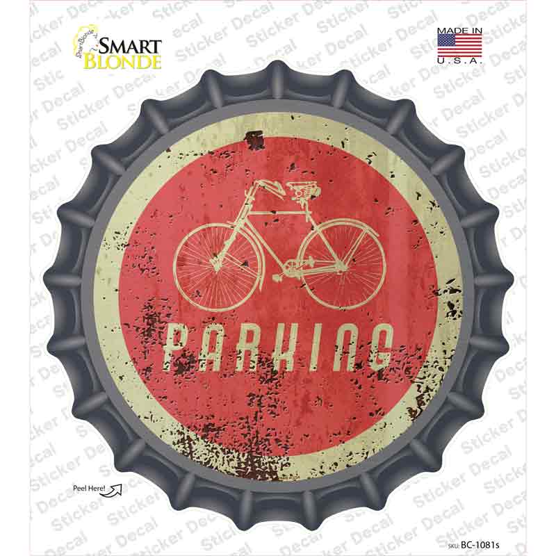 BC-1081s-M Bicycle Parking Novelty Bottle Cap Sticker Decal - Medium