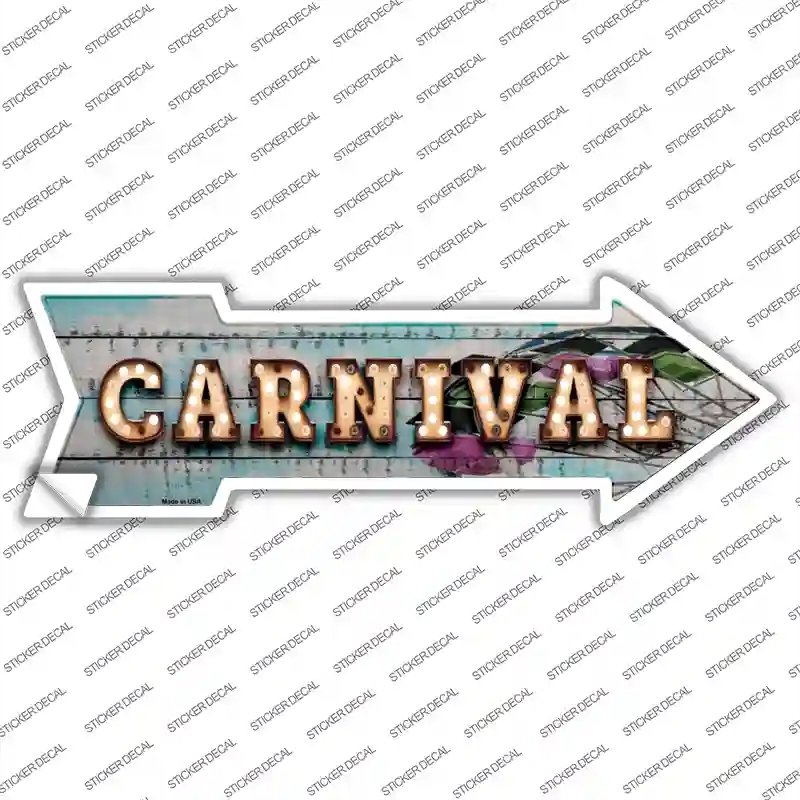 A-479s-S Carnival Bulb Letters Novelty Arrow Sticker Decal - Small