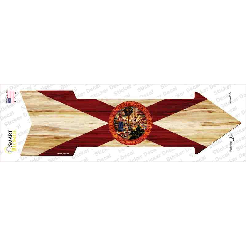 A-530s-M Florida State Flag Novelty Arrow Sticker Decal - Medium