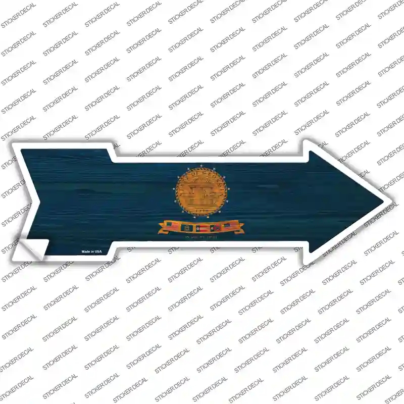 A-531s-XL Georgia State Flag Novelty Arrow Sticker Decal - Extra Large