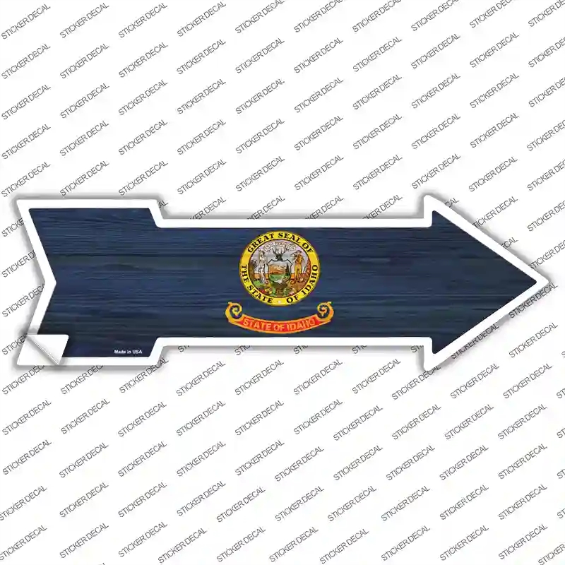 A-533s-L Idaho State Flag Novelty Arrow Sticker Decal - Large