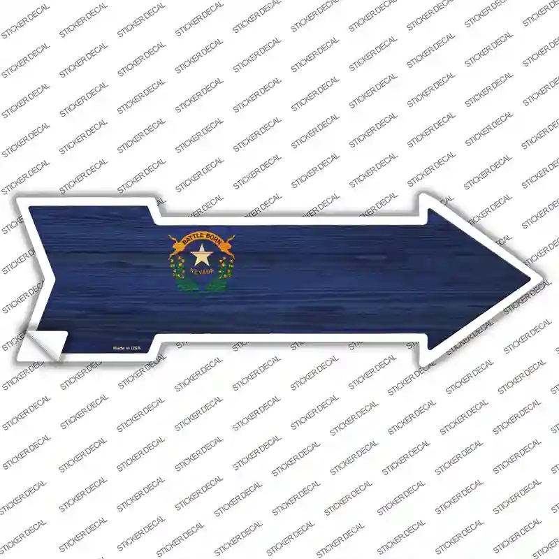 A-549s-S Nevada State Flag Novelty Arrow Sticker Decal - Small