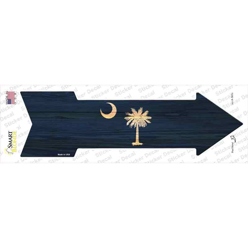 A-561s-M South Carolina State Flag Novelty Arrow Sticker Decal - Medium